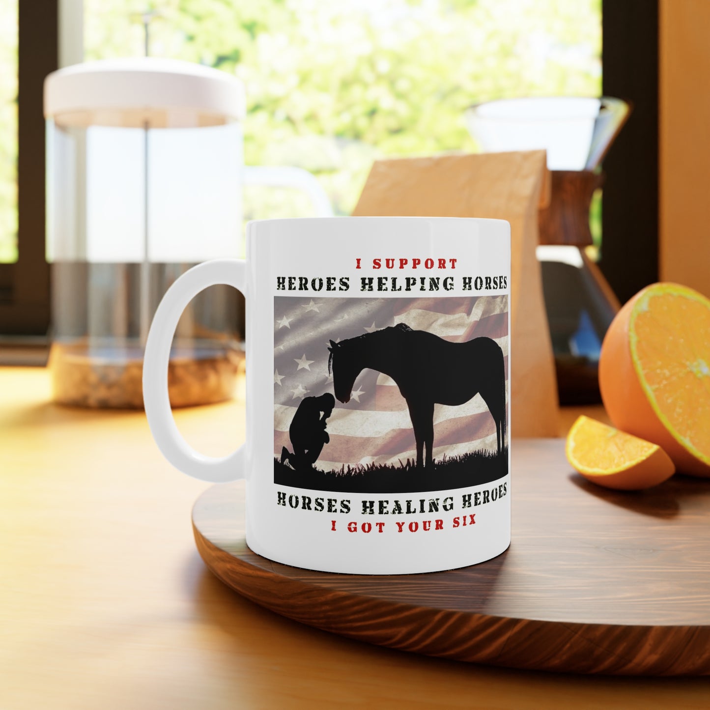 Mug Support Heroes Helping Horses Program 11oz/15oz White Ceramic
