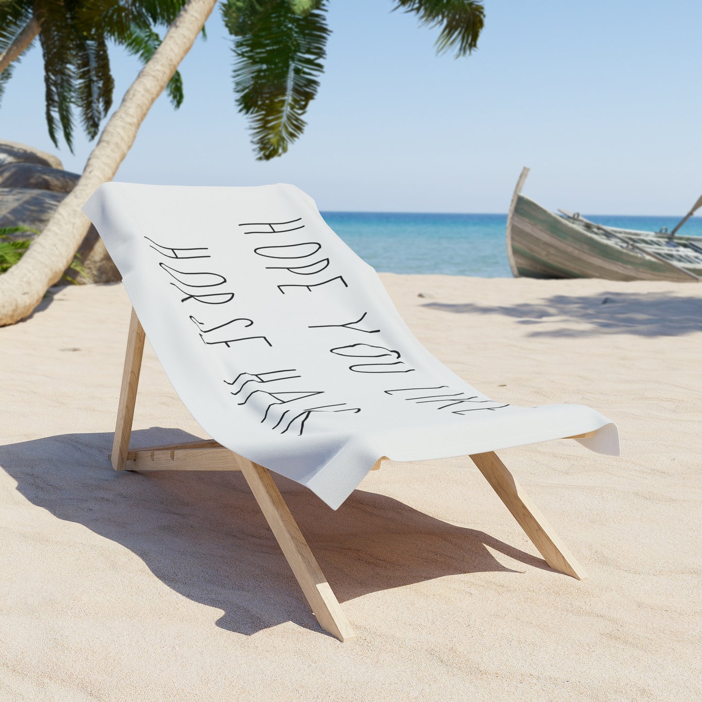 Funny Horse Hair Beach Towel - Perfect for Horse Lovers & Summer Fun