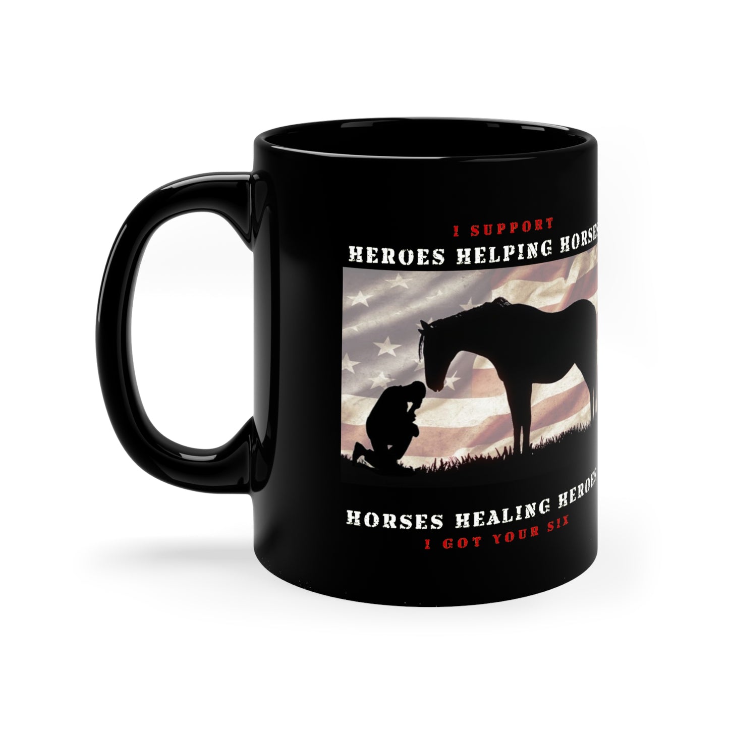 6H - Black mug 11oz