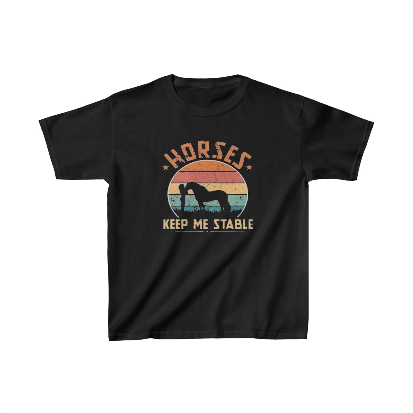 Horses Keep Me Stable - Kids Heavy Cotton™ Tee