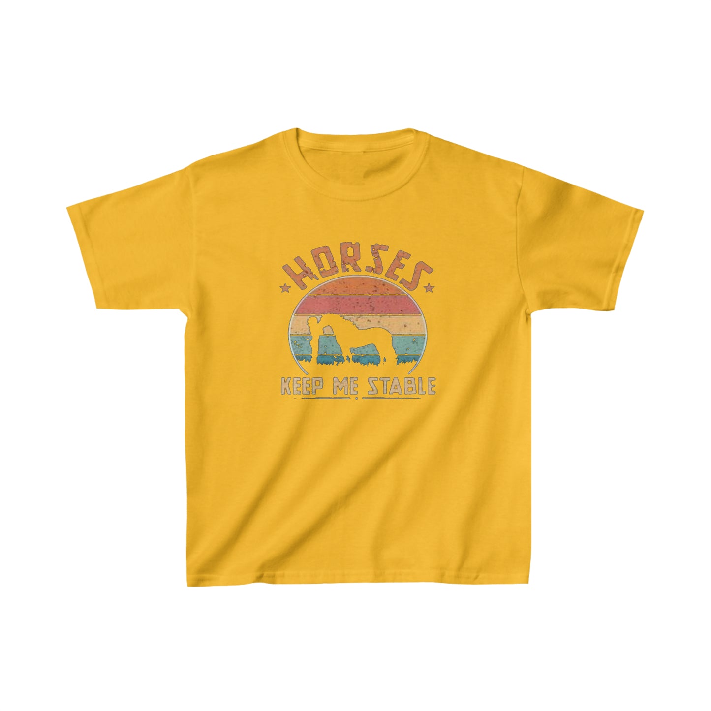 Horses Keep Me Stable - Kids Heavy Cotton™ Tee