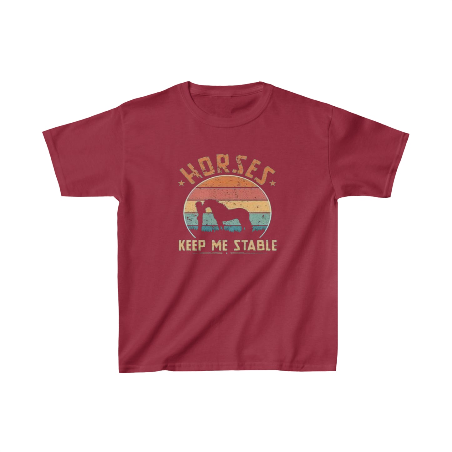 Horses Keep Me Stable - Kids Heavy Cotton™ Tee