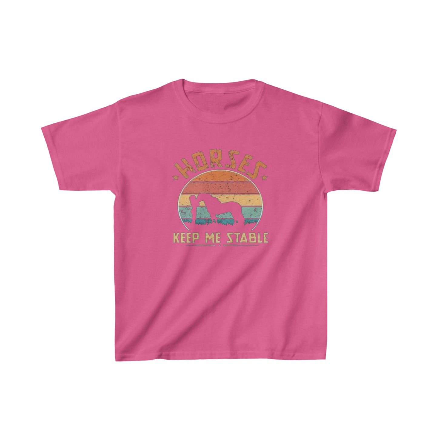 Horses Keep Me Stable - Kids Heavy Cotton™ Tee