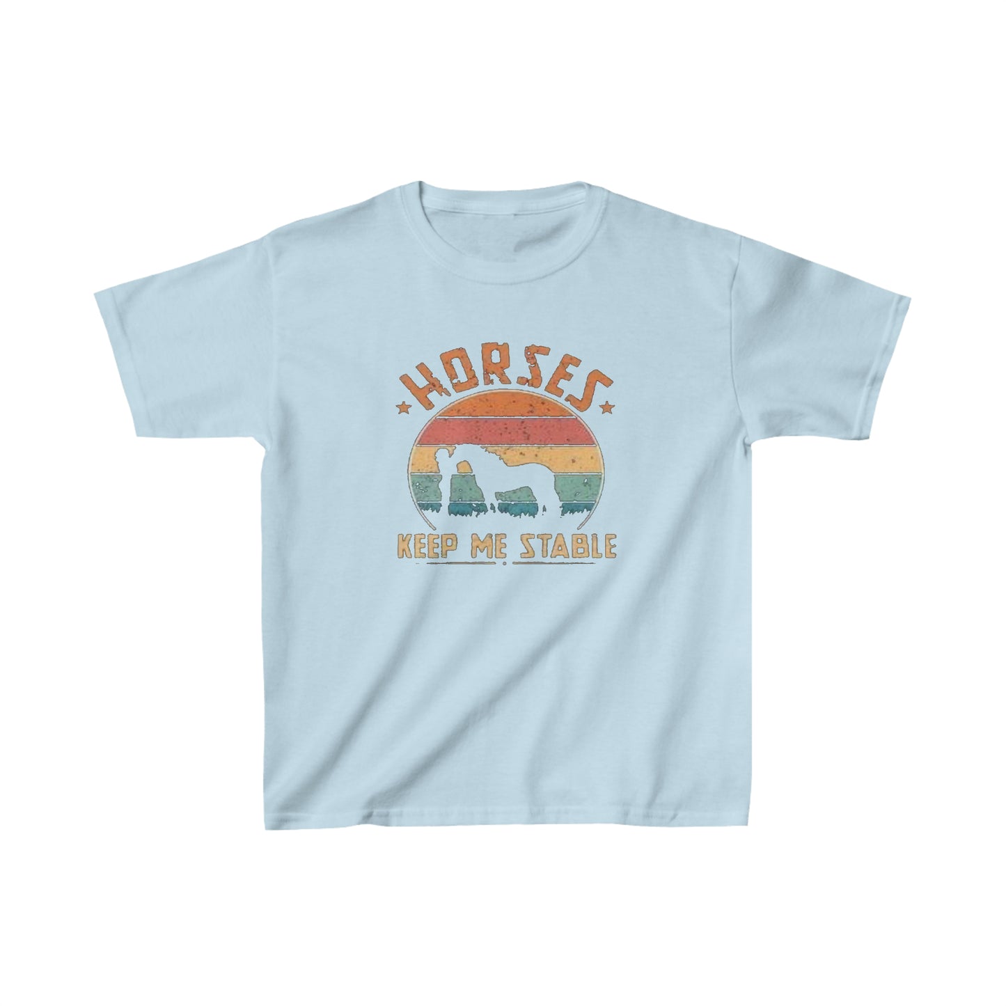 Horses Keep Me Stable - Kids Heavy Cotton™ Tee