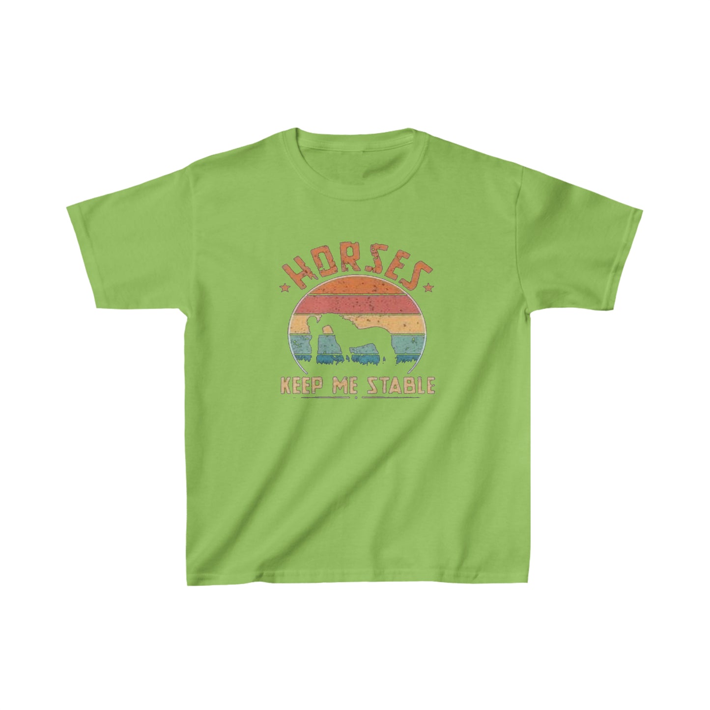 Horses Keep Me Stable - Kids Heavy Cotton™ Tee