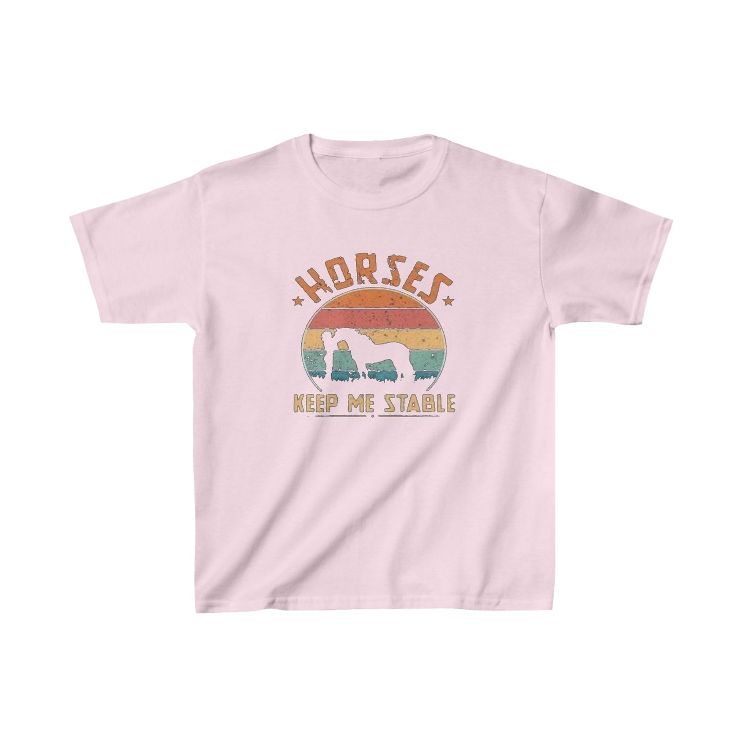 Horses Keep Me Stable - Kids Heavy Cotton™ Tee