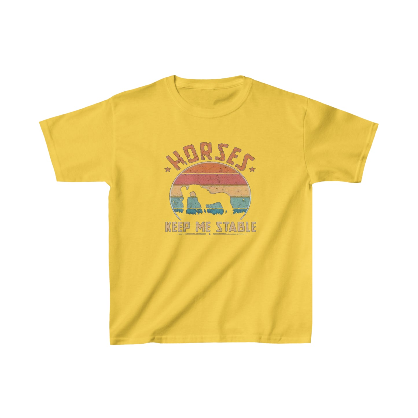 Horses Keep Me Stable - Kids Heavy Cotton™ Tee