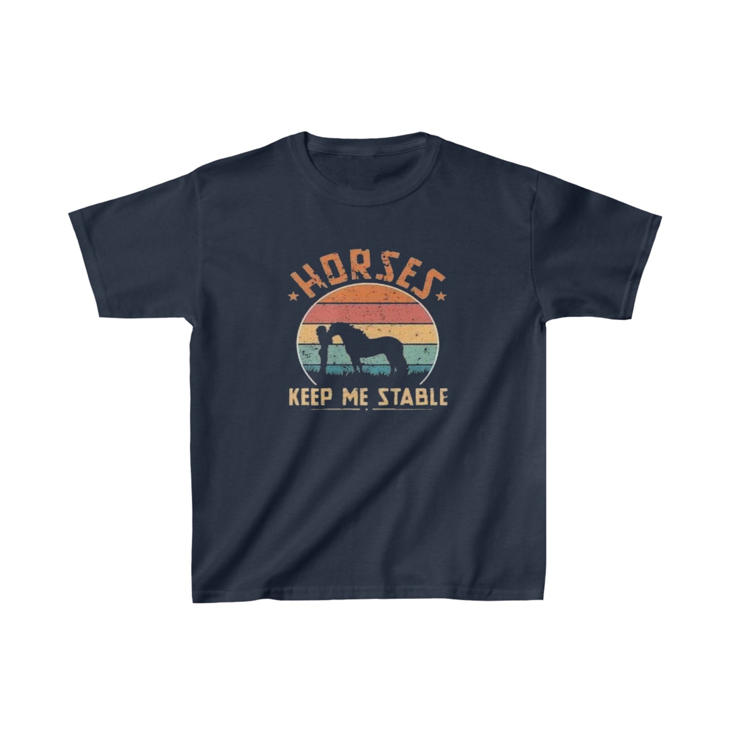 Horses Keep Me Stable - Kids Heavy Cotton™ Tee