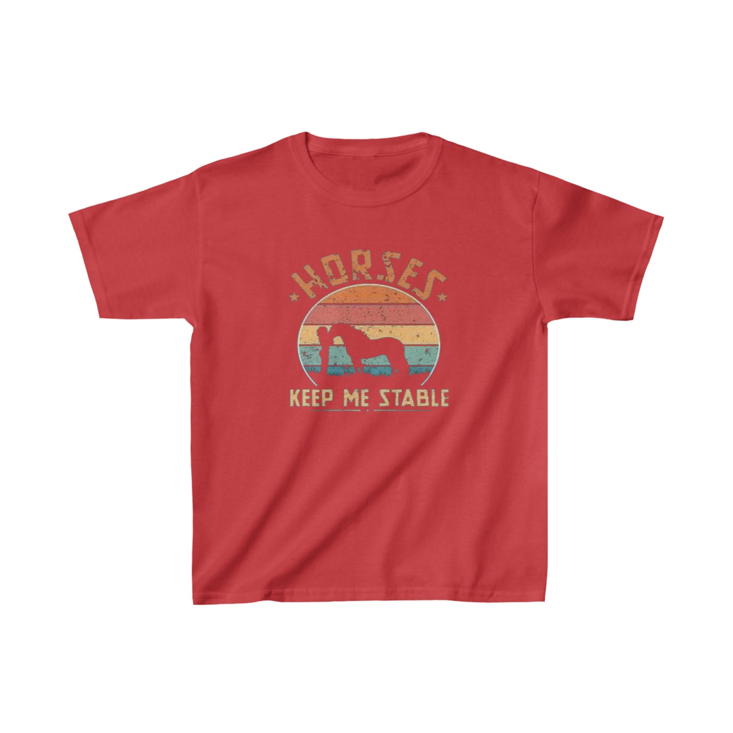 Horses Keep Me Stable - Kids Heavy Cotton™ Tee