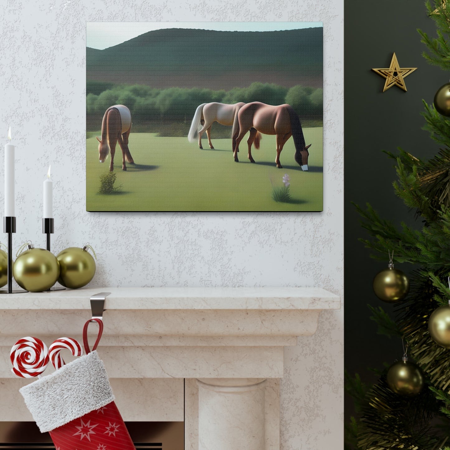 Canvas Gallery Wrap - Abstract Horses