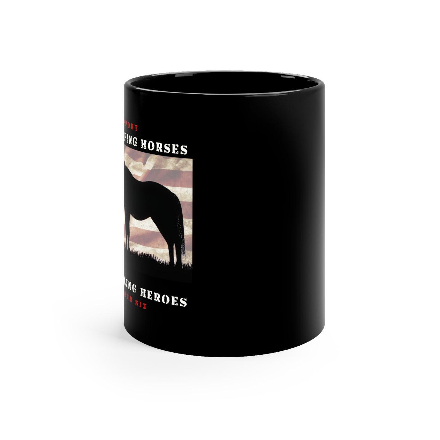 6H - Black mug 11oz