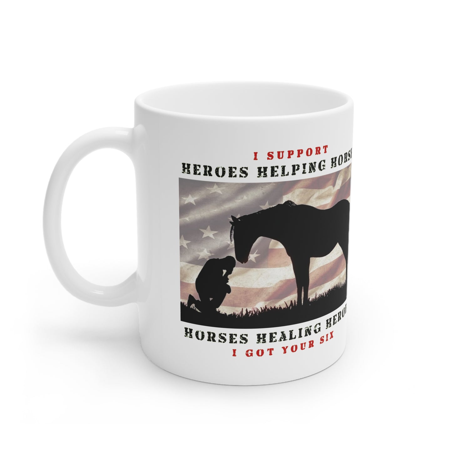 Mug Support Heroes Helping Horses Program 11oz/15oz White Ceramic