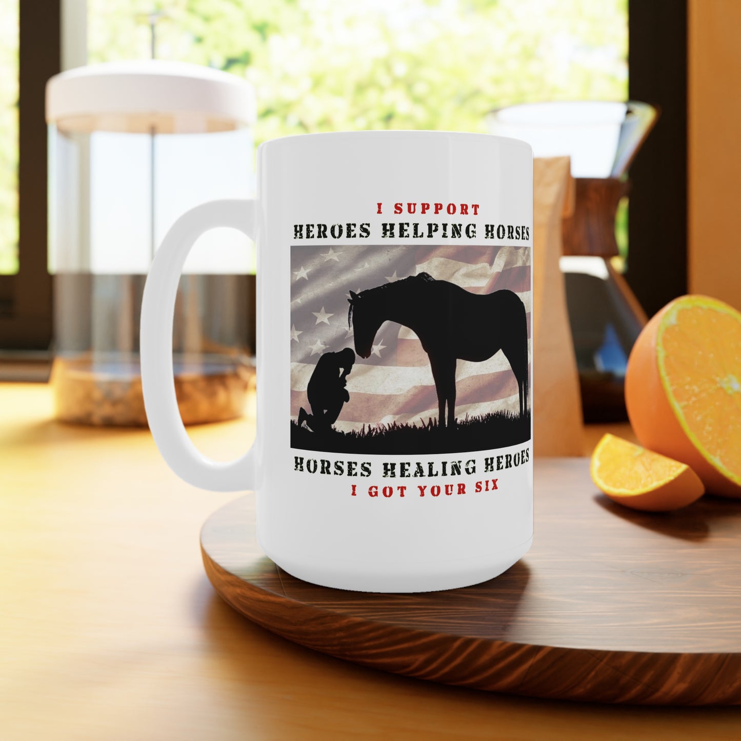 Mug Support Heroes Helping Horses Program 11oz/15oz White Ceramic