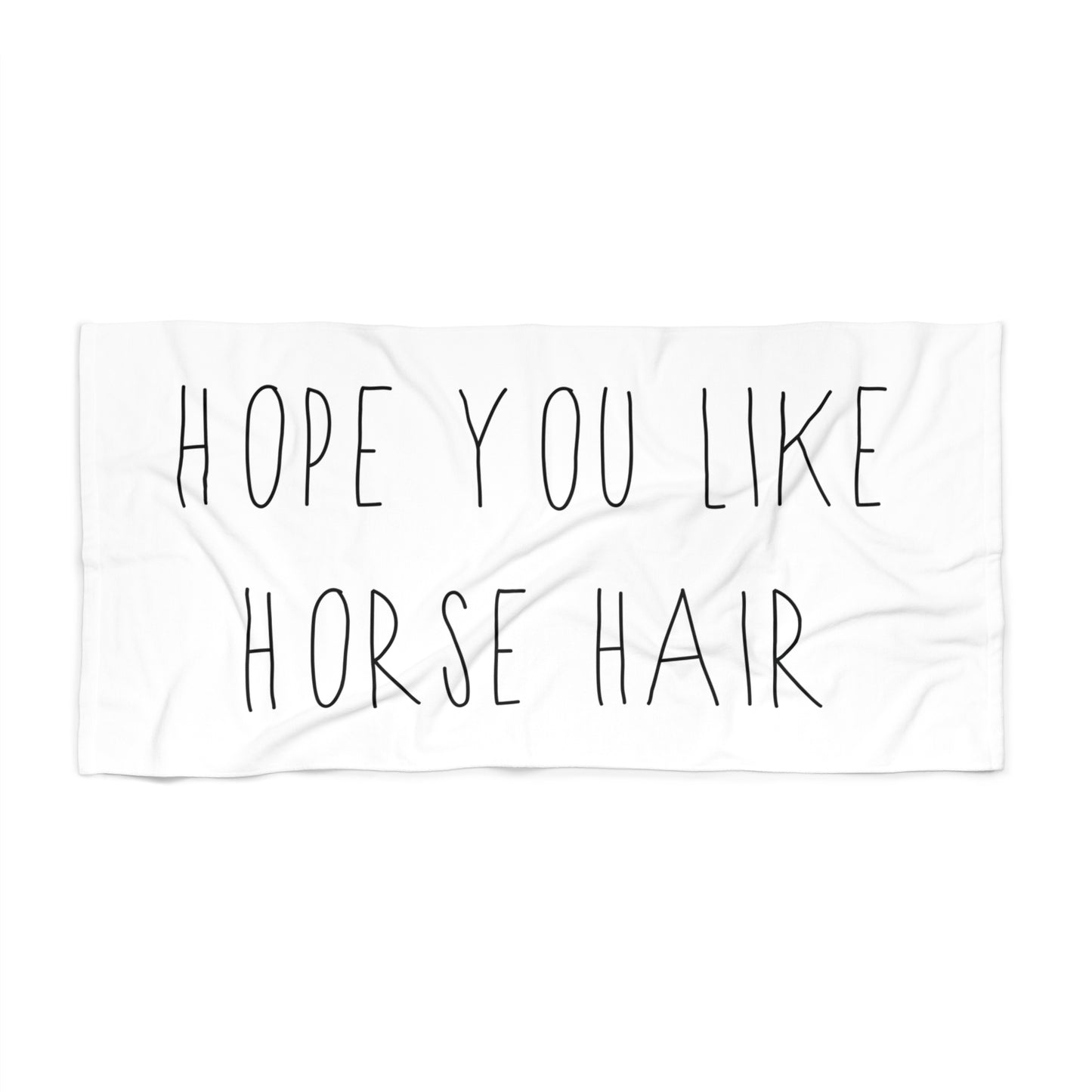 Funny Horse Hair Beach Towel - Perfect for Horse Lovers & Summer Fun