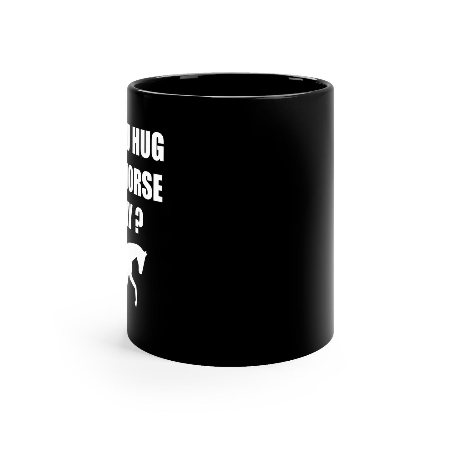 Horse Hugs - Black mug 11oz