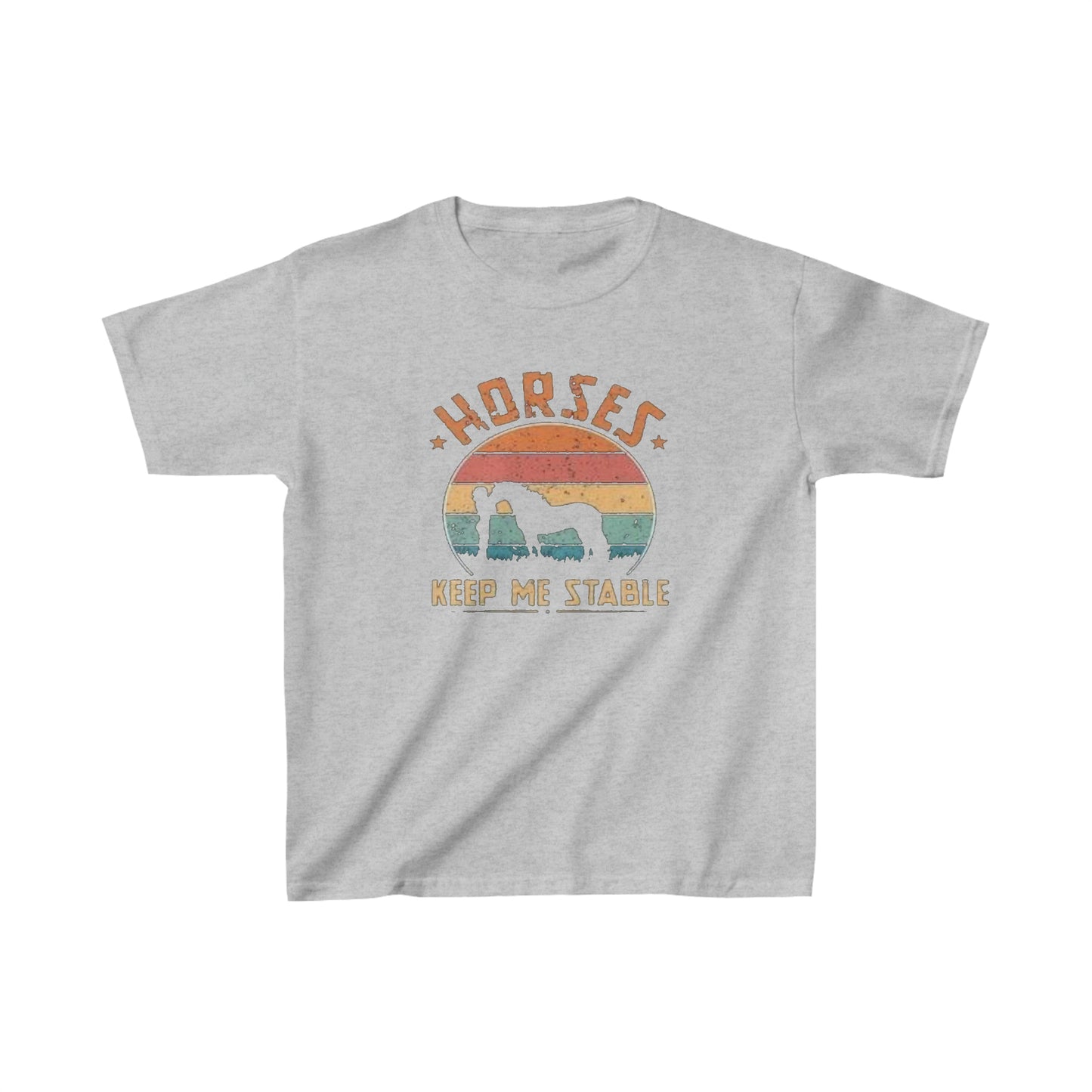 Horses Keep Me Stable - Kids Heavy Cotton™ Tee