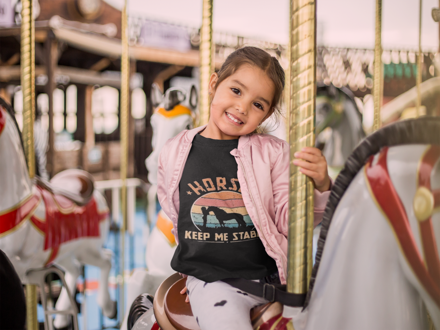 Horses Keep Me Stable - Kids Heavy Cotton™ Tee