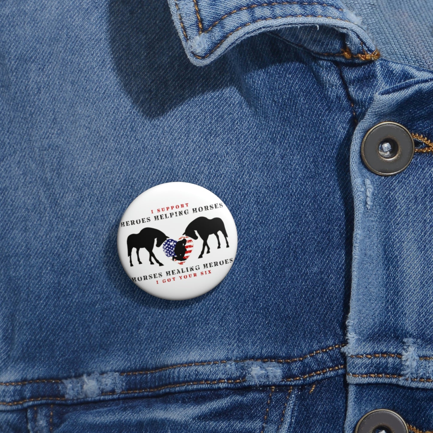 6H - Heart - Custom Pin Buttons
