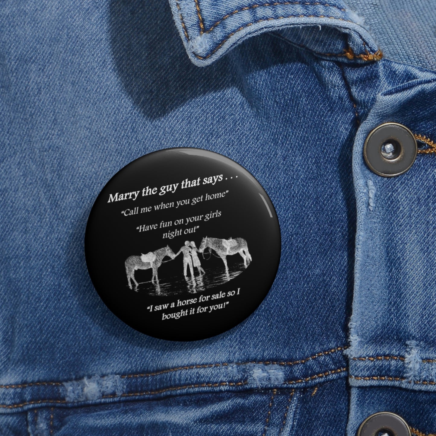 The One! - Custom Pin Buttons - Black