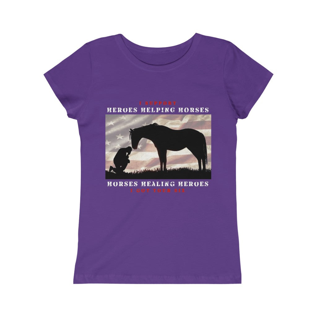 6H - Girls Princess Tee - White Lettering