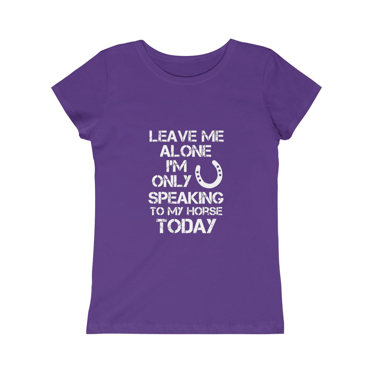 Leave Me Alone - Girls Princess Tee - White Print