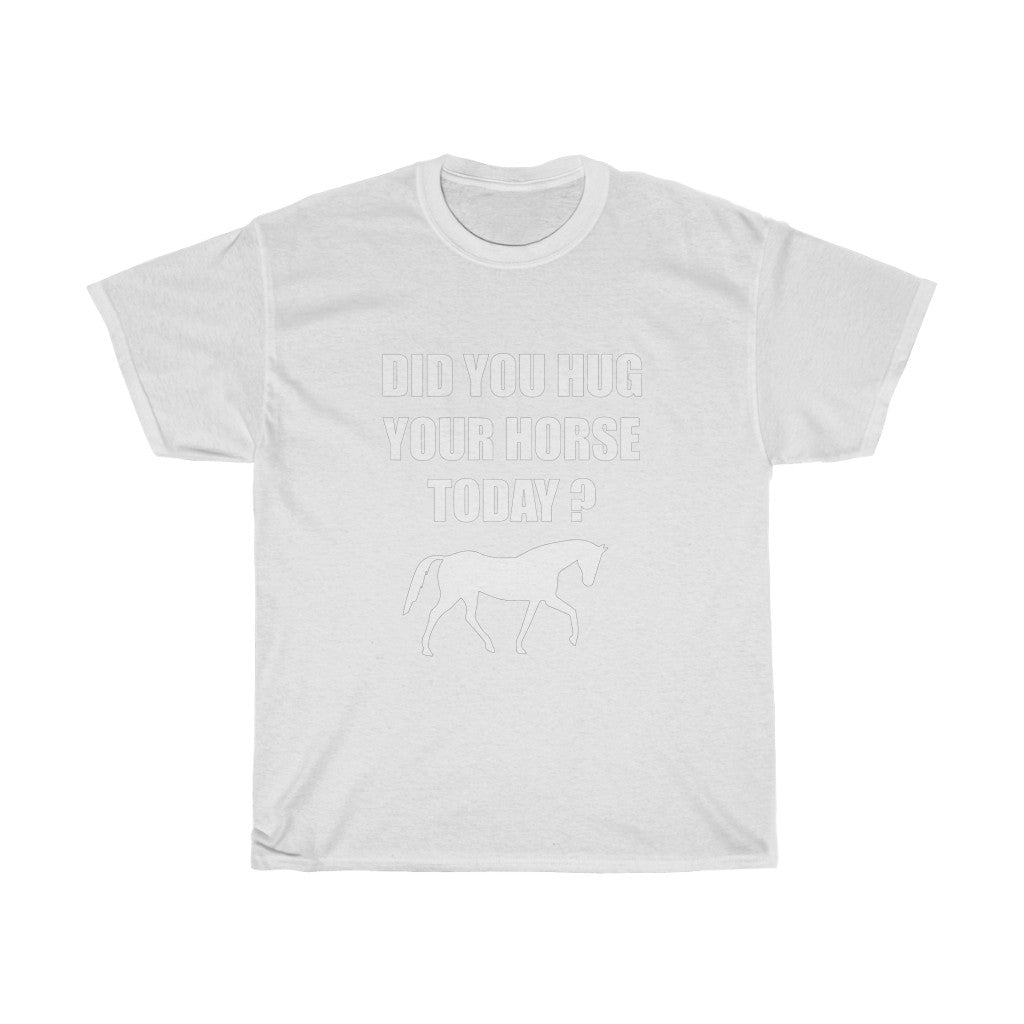 Horse Hugs - Adult Tee (Front Logo) - White Print