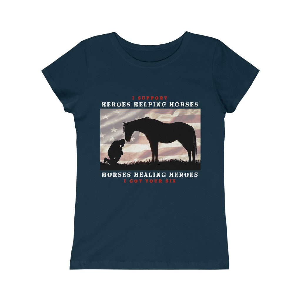 6H - Girls Princess Tee - White Lettering