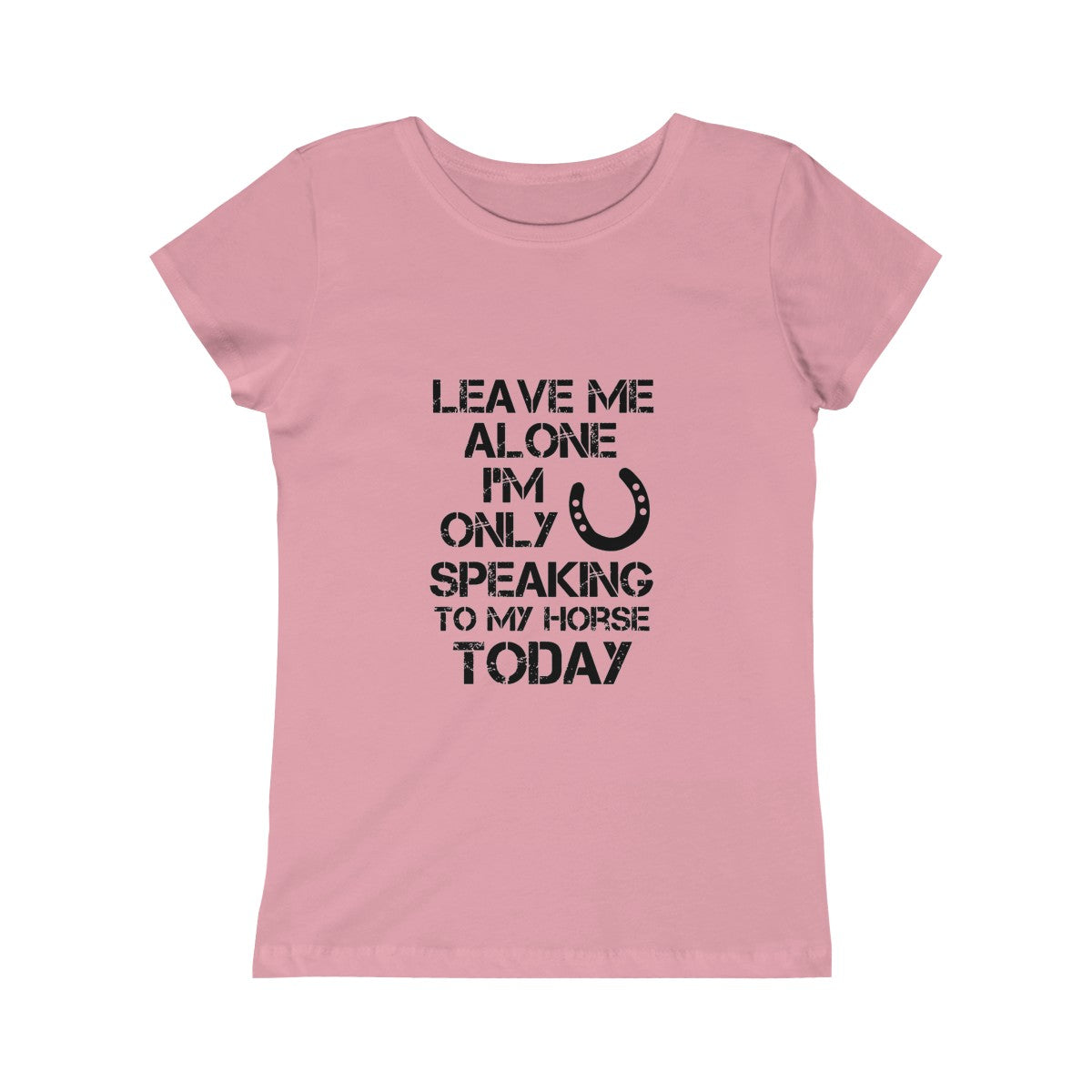 Leave Me Alone - Girls Princess Tee - Black Print