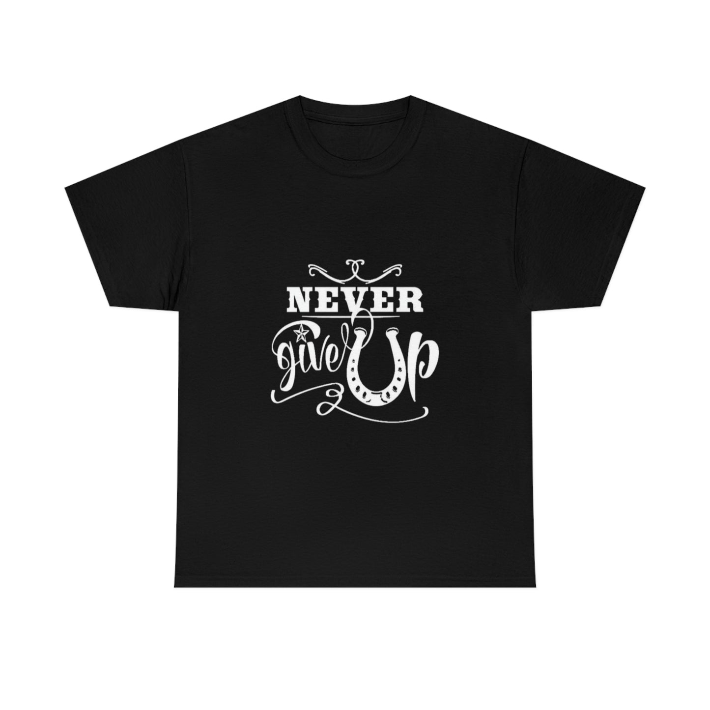 Never Give Up - Adult Tee (Front Logo)