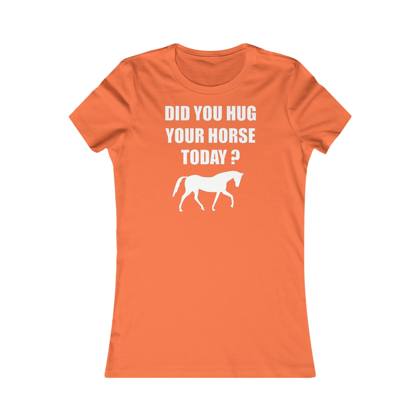 Horse Hugs - Women's Favorite Tee - White Print