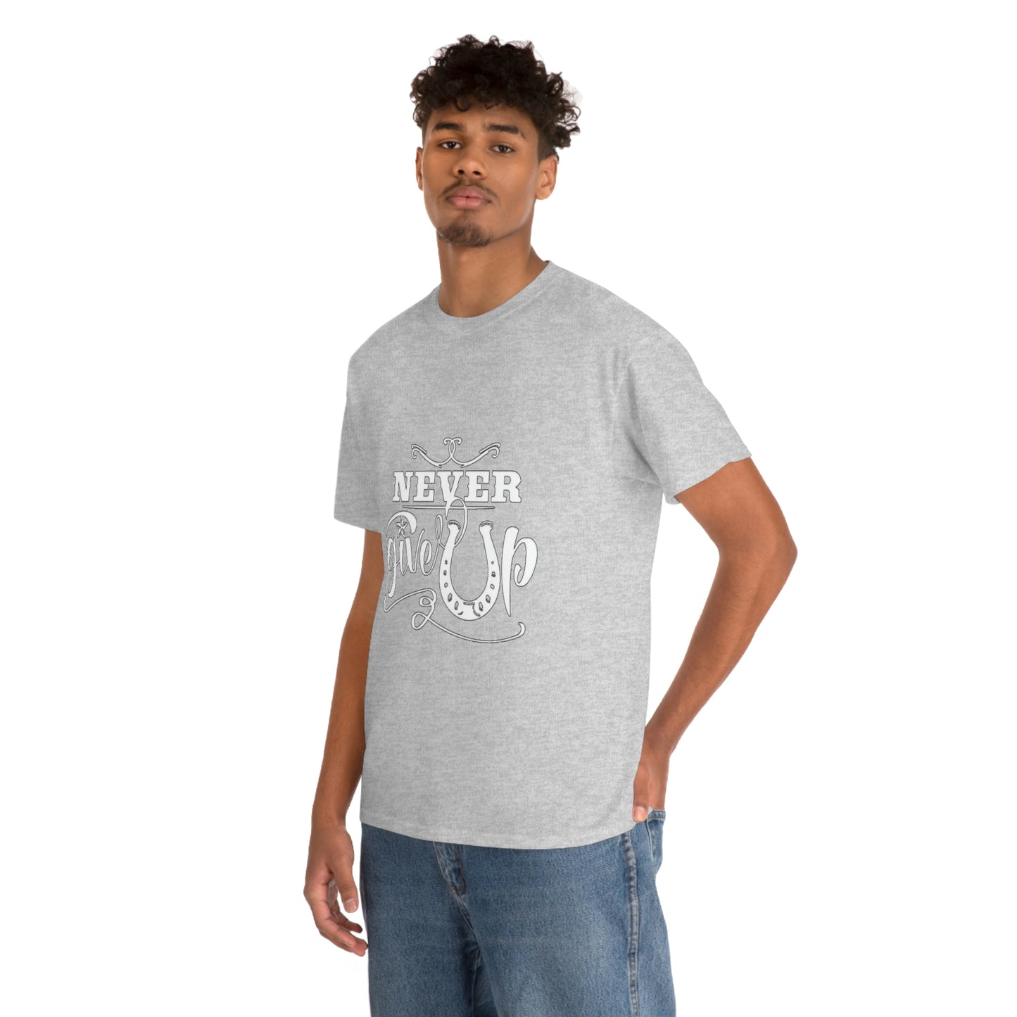 Never Give Up - Adult Tee (Front Logo)