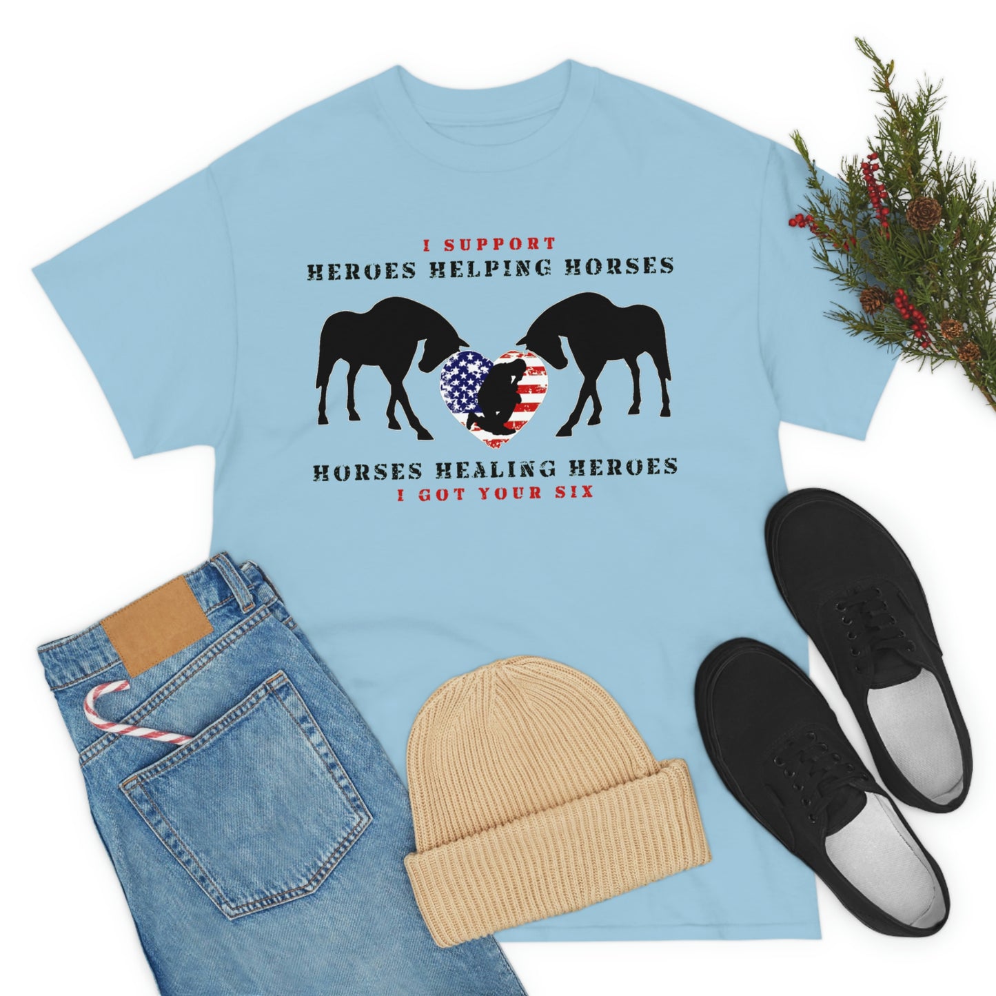 6H - Heart - Adult Tee (Front Logo)