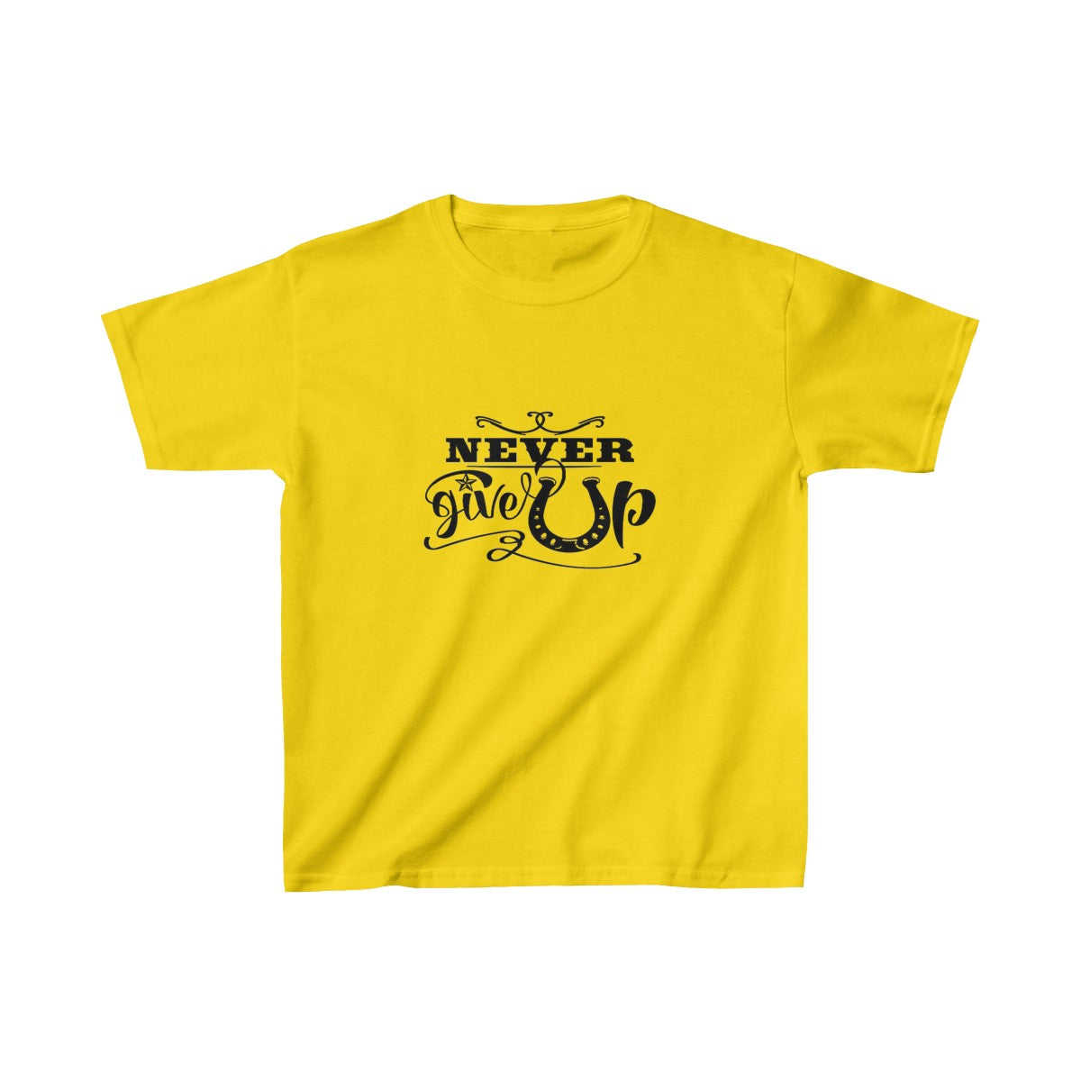 Never Give Up - Kids Heavy Cotton™ Tee
