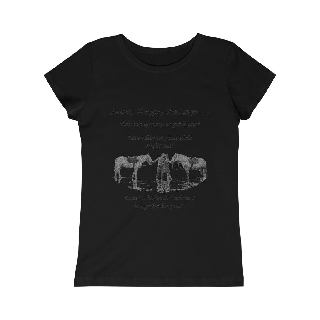 The ONE! - Girls Princess Tee - Black Print