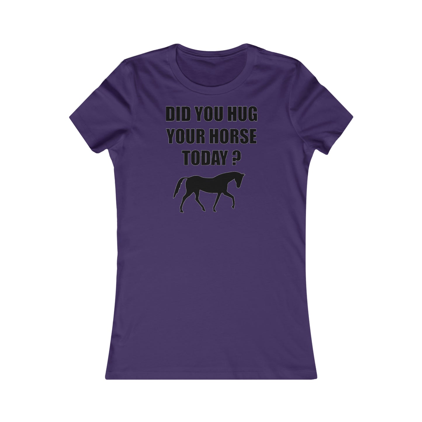 Horse Hugs - Women's Favorite Tee - Black Print
