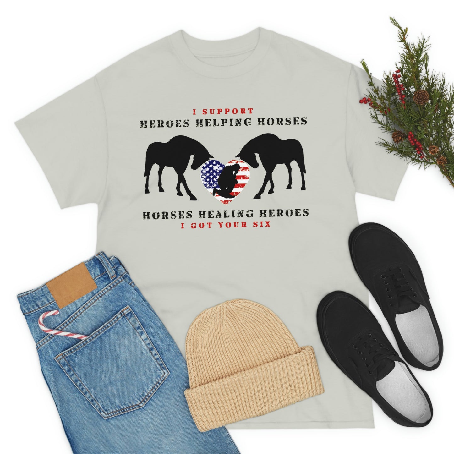 6H - Heart - Adult Tee (Front Logo)