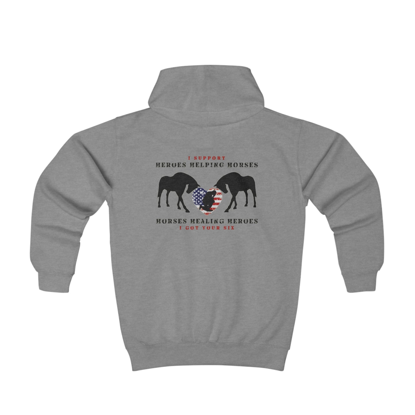 Elysian Fields - 6H - Heart - Youth Hoodie (Back Logo)