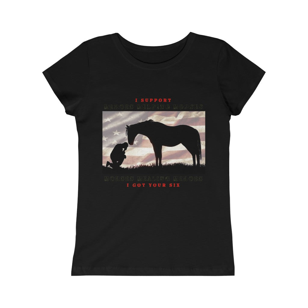 6H - Girls Princess Tee - Black Lettering
