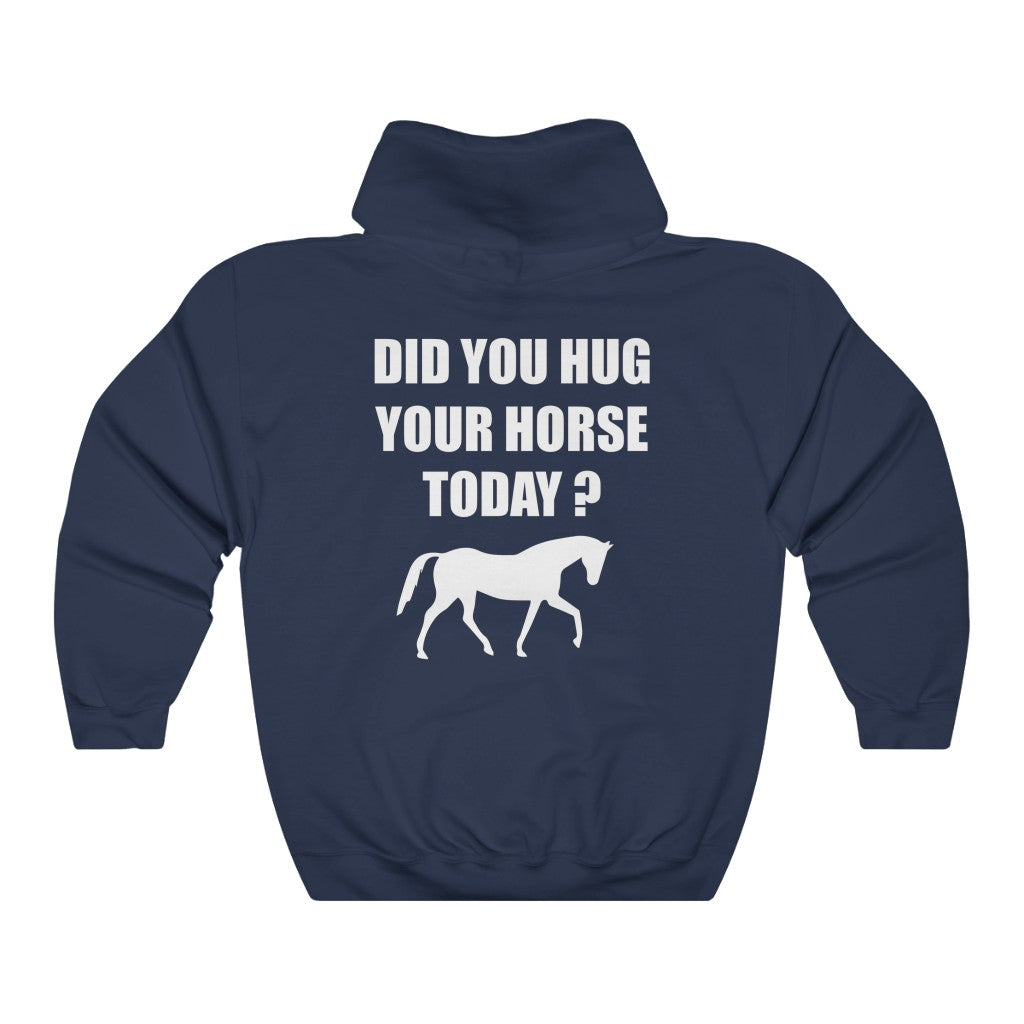 Horse Hugs - Adult Unisex Heavy Blend™ Hooded Sweatshirt - White Print