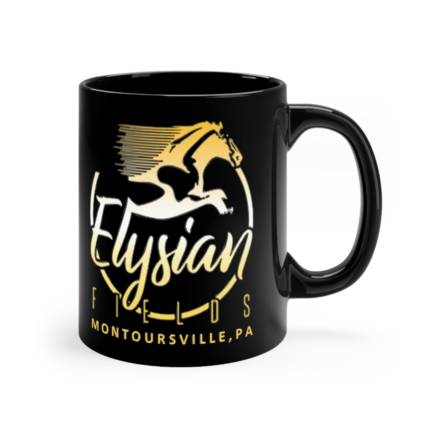 Elysian Fields - Black mug 11oz - Color Logo