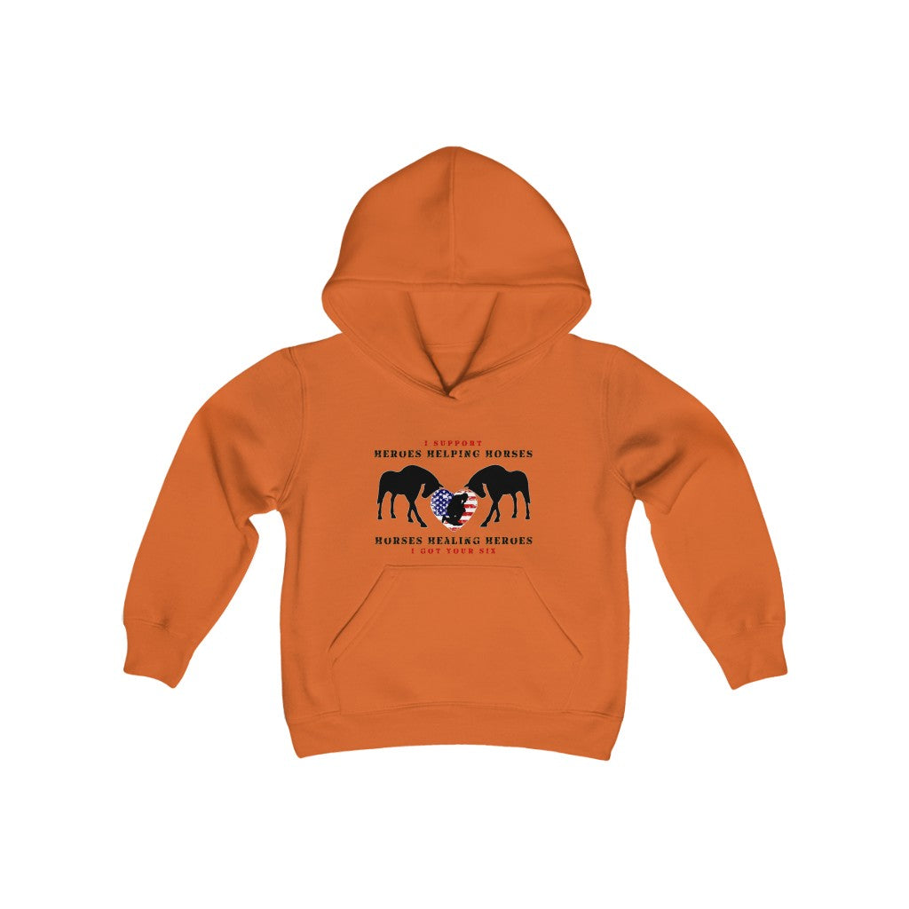 6H - Heart - Youth Hoodie (Front Logo)