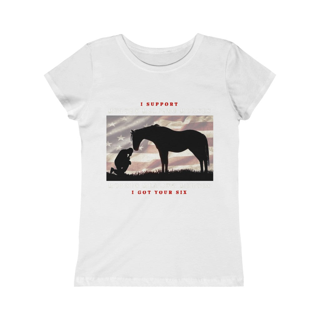 6H - Girls Princess Tee - White Lettering