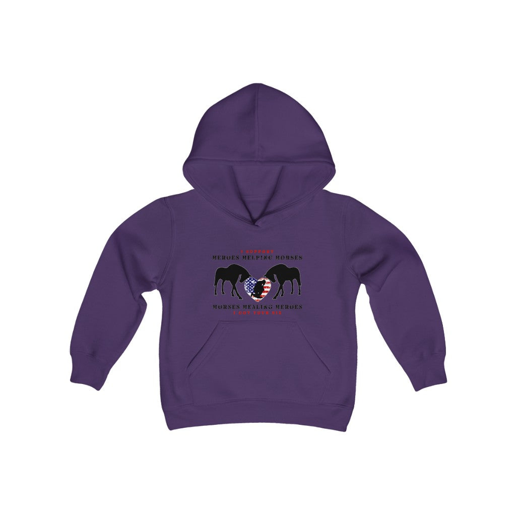 6H - Heart - Youth Hoodie (Front Logo)