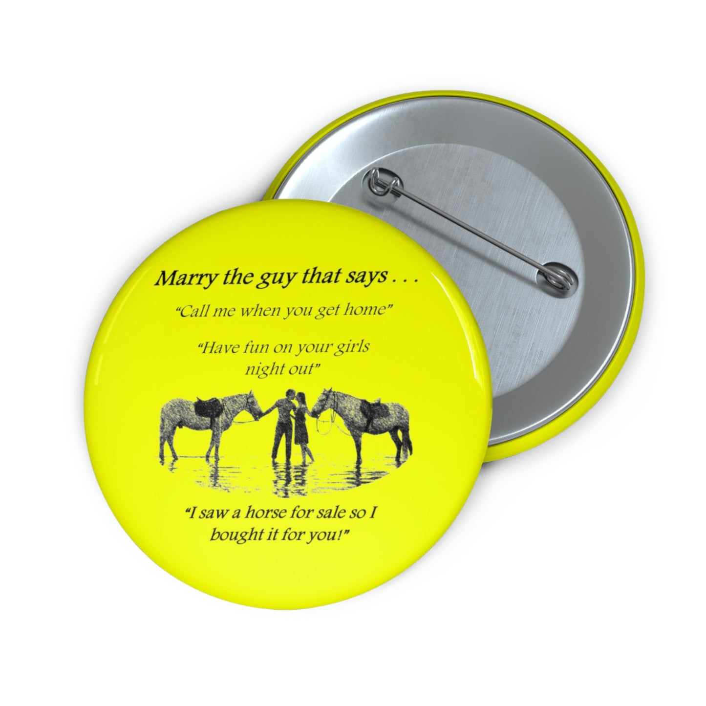 The One! - Custom Pin Buttons - Yellow