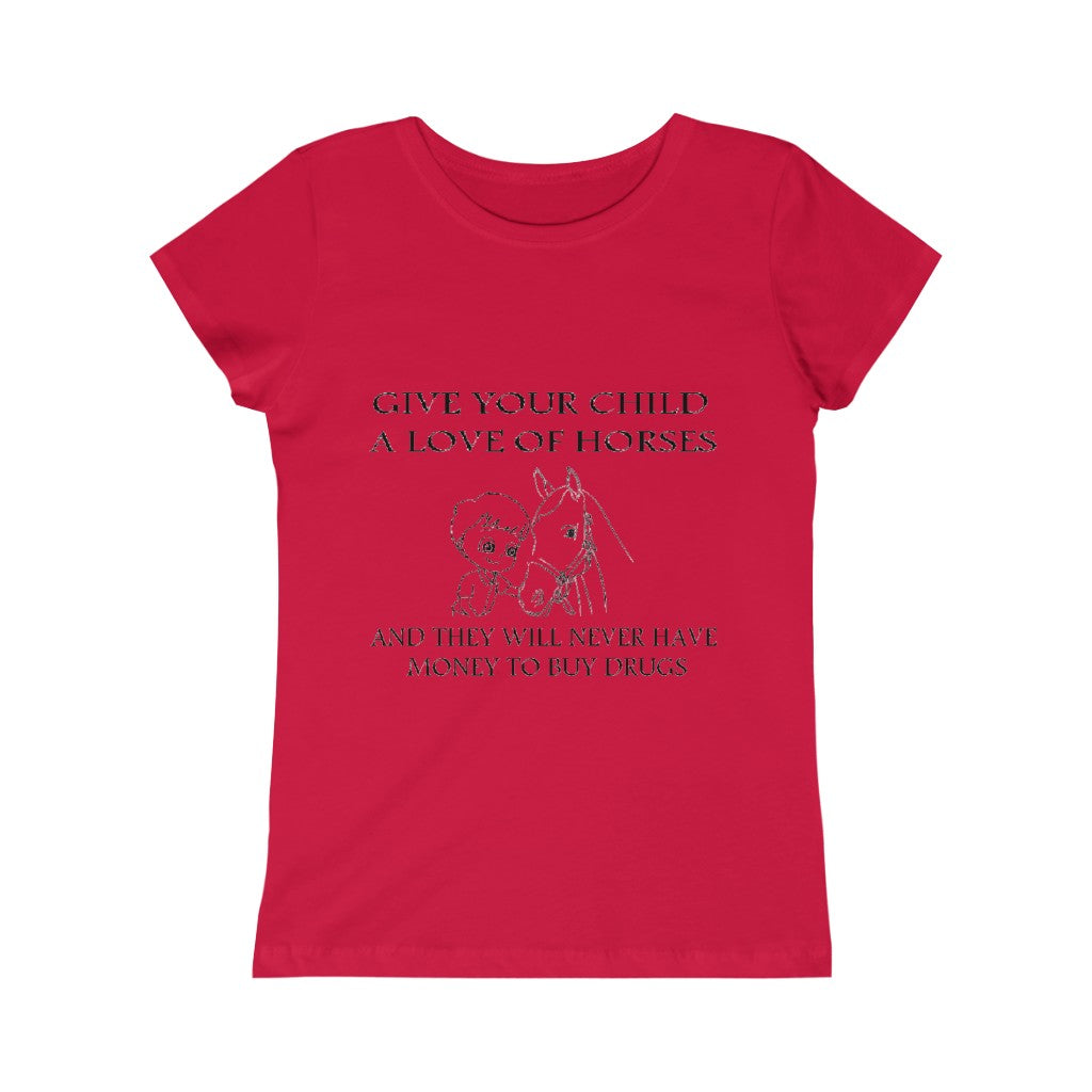 Say NO to Drugs - Girls Princess Tee - Black Print