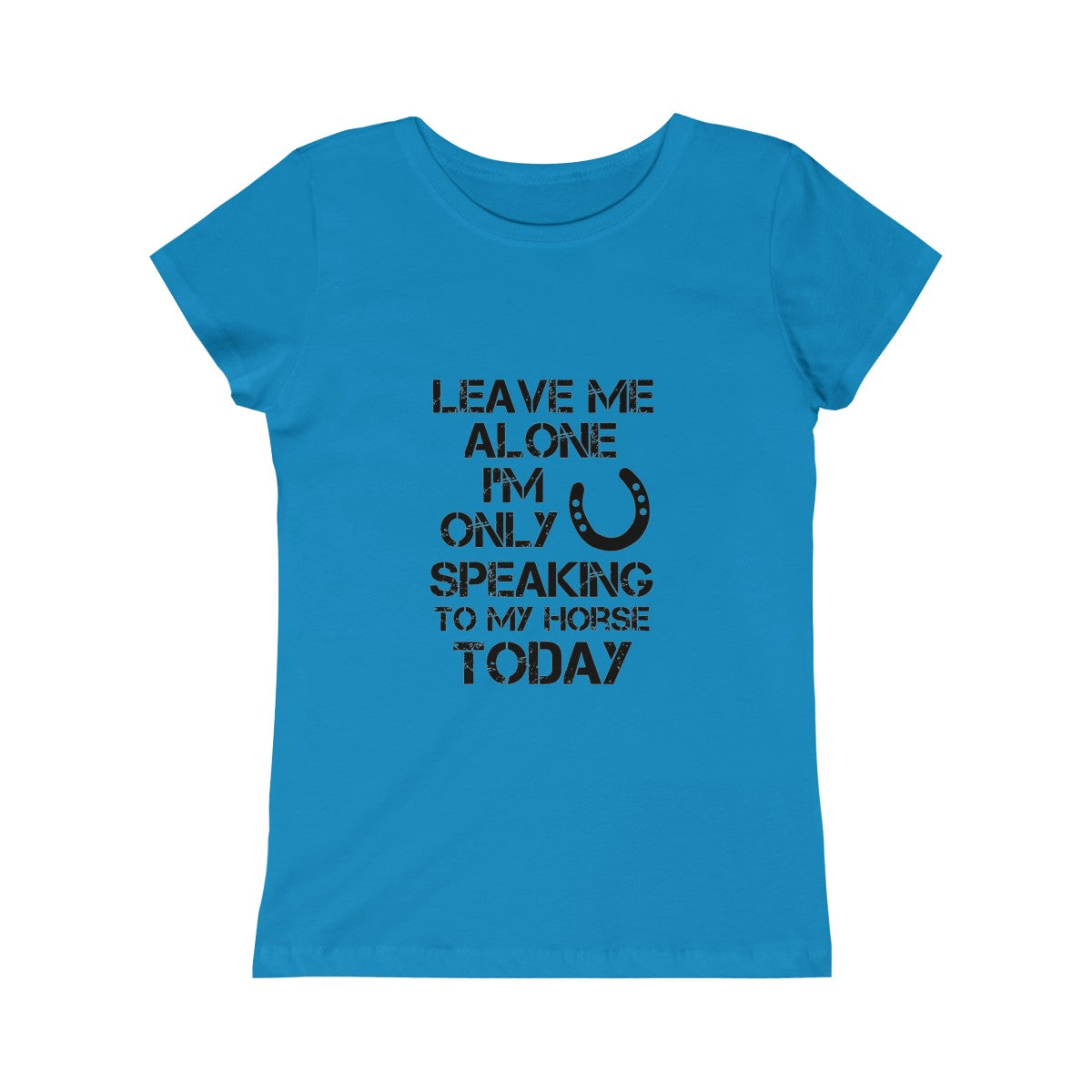 Leave Me Alone - Girls Princess Tee - Black Print