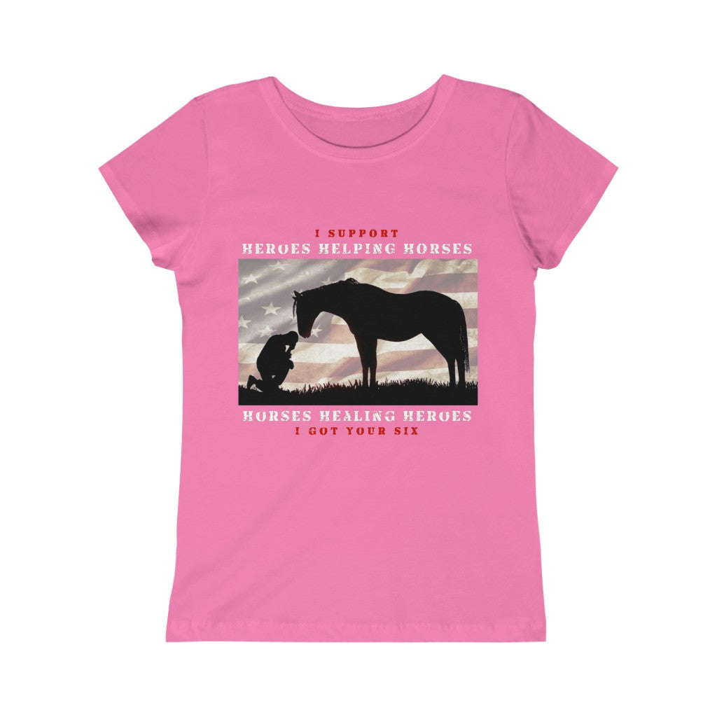 6H - Girls Princess Tee - White Lettering