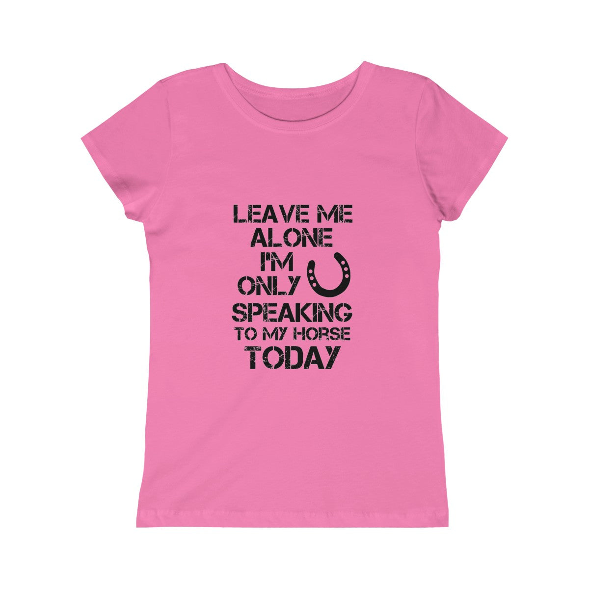 Leave Me Alone - Girls Princess Tee - Black Print