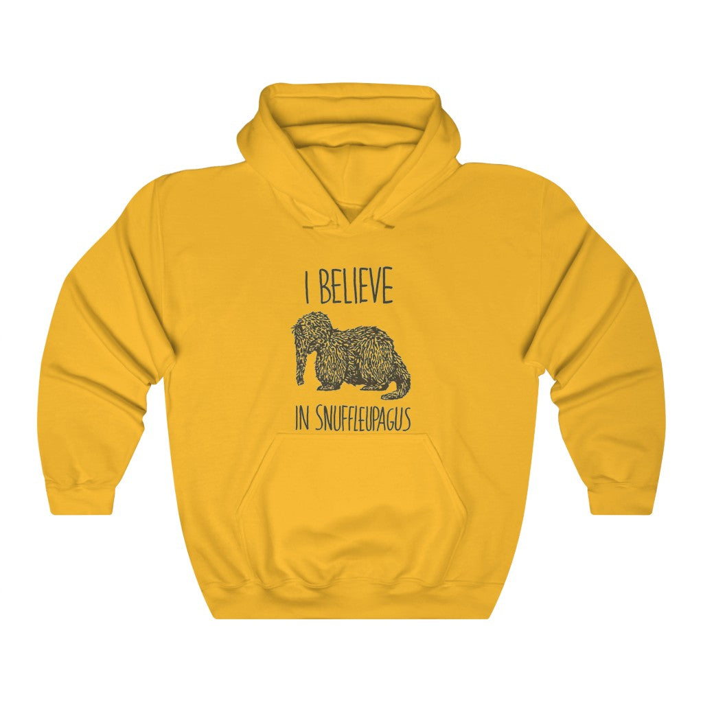 I believe in Snuffleupagus - Adult Unisex Heavy Blend™ Hooded Sweatshirt (Front)