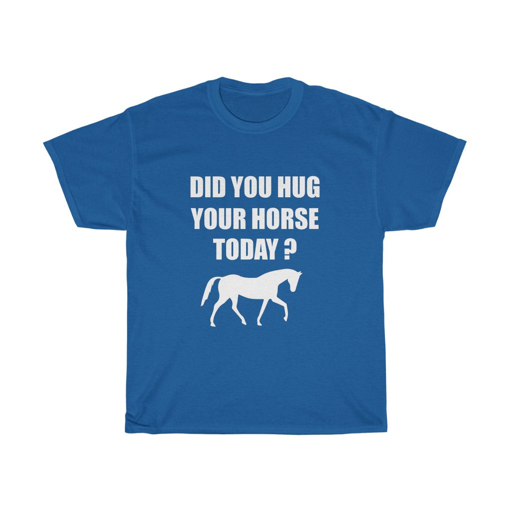 Horse Hugs - Adult Tee (Front Logo) - White Print